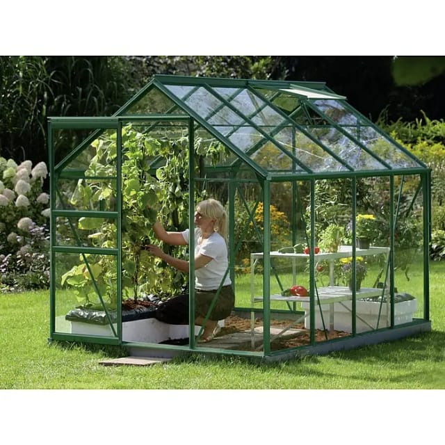 VITAVIA Gewächshaus »Venus«, 5 m², Aluminium/Glas, winterfest - gruen