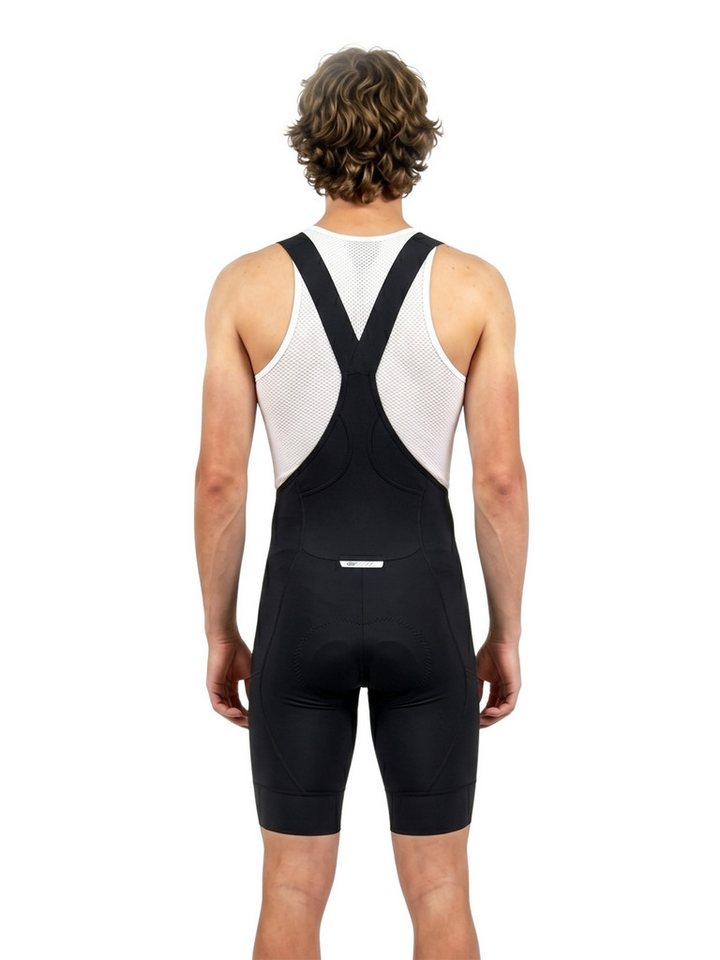 Wulibike Radhose Herren Cargo-Trägerhose GEL-Polster V-Träger Reflektierend (1-tlg) Figurbetonter Schnitt mit 3 Taschen für Renn- & Gravelrad Bild 2