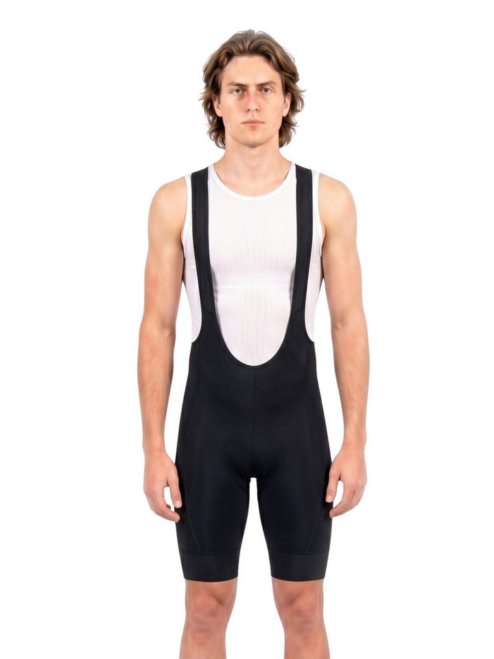Wulibike Radhose Herren Cargo-Trägerhose GEL-Polster V-Träger Reflektierend (1-tlg) Figurbetonter Schnitt mit 3 Taschen für Renn- & Gravelrad Bild 4