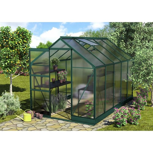 VITAVIA Gewächshaus »Apollo«, 6,2 m², Kunststoff/Aluminium, winterfest - gruen
