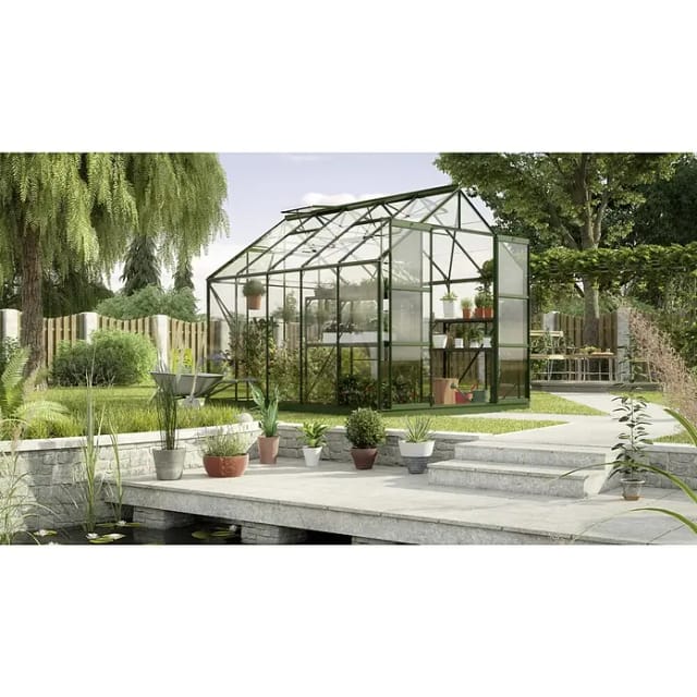 VITAVIA Gewächshaus »Uranus 8300«, 8,3 m², Aluminium/Glas, winterfest - gruen