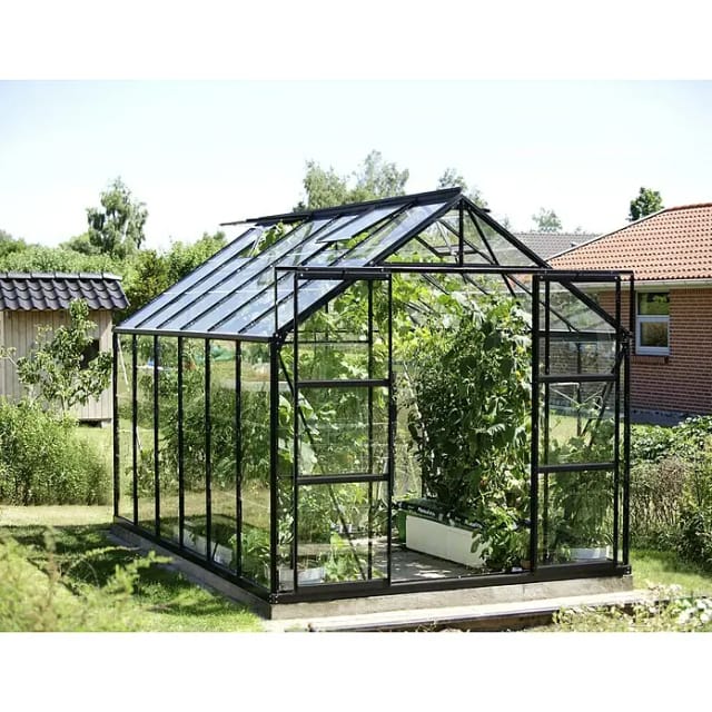 VITAVIA Gewächshaus »Uranus 9900«, 9,9 m², Aluminium/Glas, winterfest - schwarz