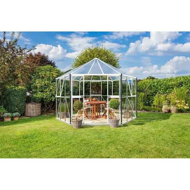 VITAVIA Gewächshaus »Juno«, 9 m², Kunststoff/Aluminium/ESG Glas, winterfest - weiss