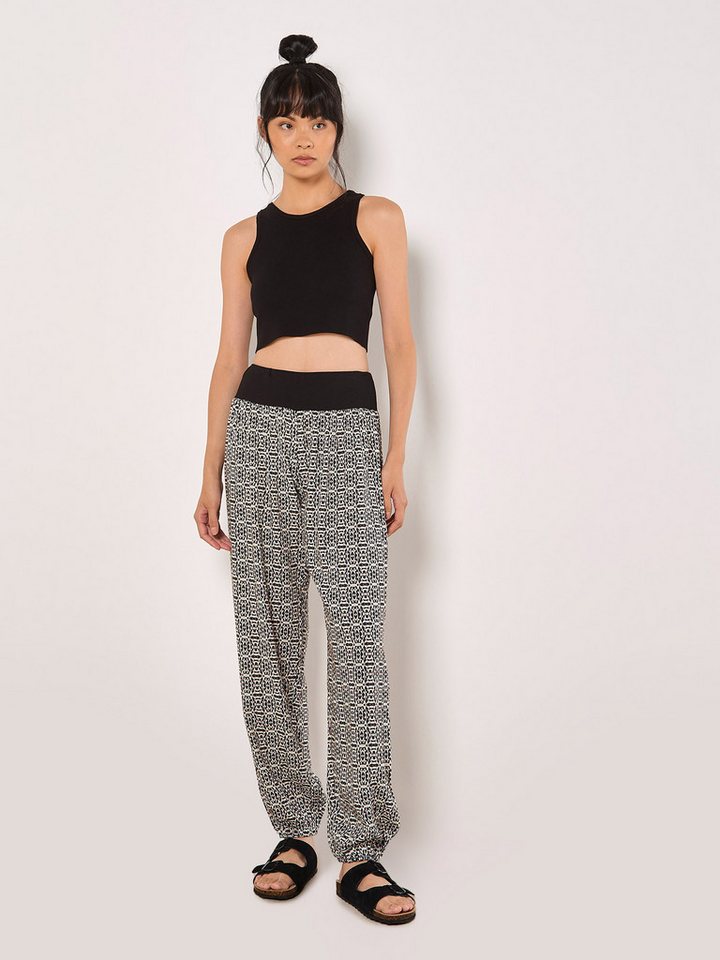 Apricot Jogger Pants Ikat-Jersey-Jogginghose mit Gummibund