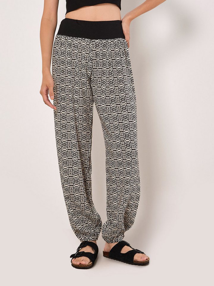 Apricot Jogger Pants Ikat-Jersey-Jogginghose mit Gummibund Bild 5