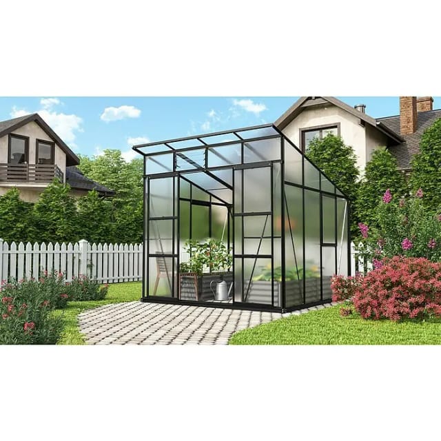 VITAVIA Gewächshaus »Freya«, 7,6 m², Kunststoff/Aluminium, winterfest - grau