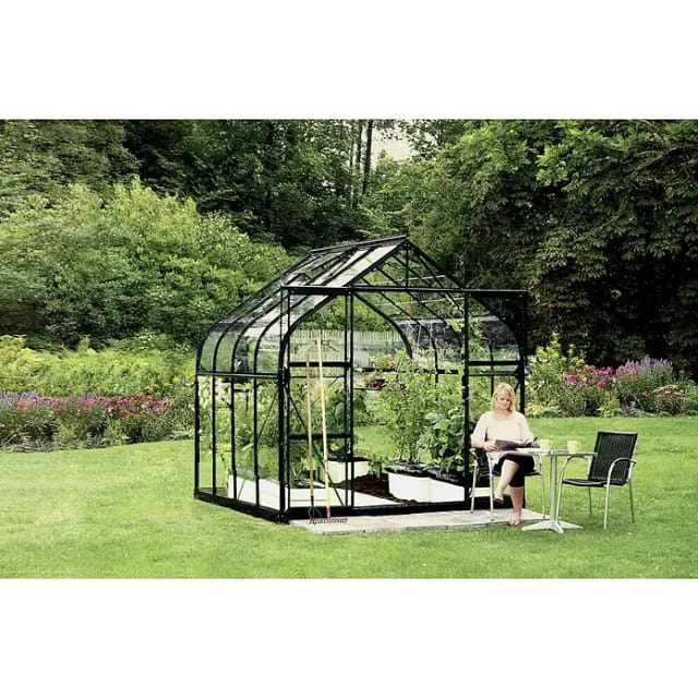 VITAVIA Gewächshaus »Dione«, 6,7 m², Aluminium/Glas, winterfest - schwarz