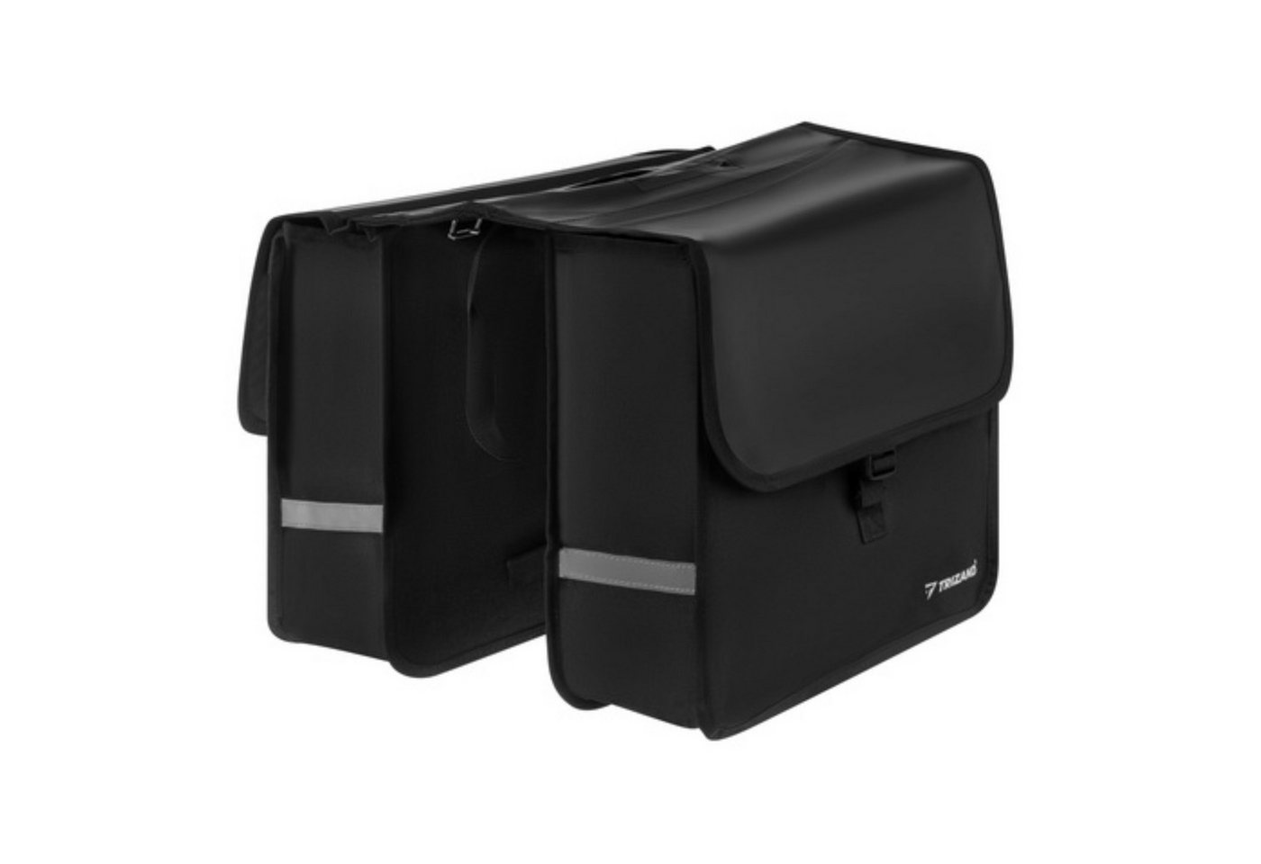 Trizand Fahrradtasche Doppel Fahrradtasche 28L wasserdicht Gepäckträgertasche Reflektoren (Doppel Fahrrad Gepäckträgertasche 28L mit Befestigung, 1x Doppel-Fahrradtasche mit Befestigungsgurten und Innenversteifung), 28L Stauraum, wasserabweisend, Reflektoren, Doppel-Fahrradtasche Bild 4