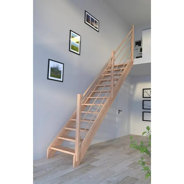 STARWOOD Systemtreppe »Mykonos«, Buchenholz, 13 Stufen, max. Geschosshöhe 280 cm - braun
