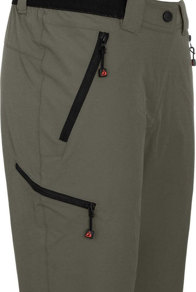 Bergson Outdoorhose VIDAA COMFORT Damen Wanderhose, leicht, elastisch, Kurzgrößen, grau/grün Bild 5