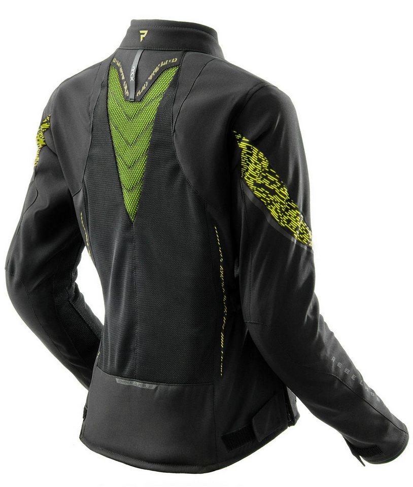Rebelhorn Motorradjacke Jax wasserdichte Damen Motorrad Textiljacke Rückenprotektor enthalten,Verbindungsreißverschluss,Ellenbogenpro Bild 3