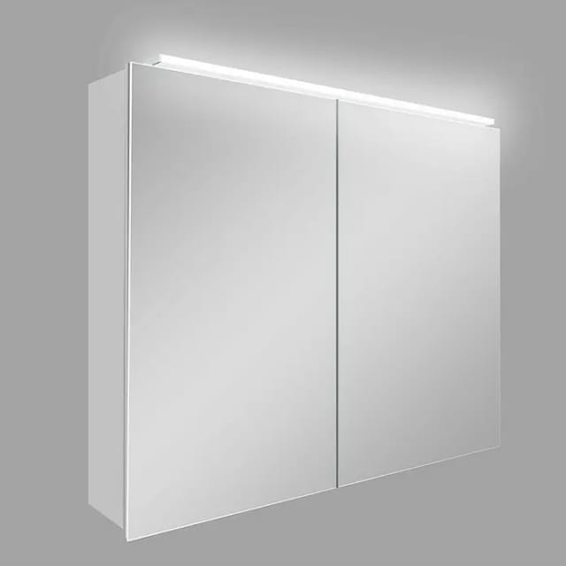 TALOS LED-Spiegelschrank, 1-türig, silberfarben, inkl. Leuchtmittel