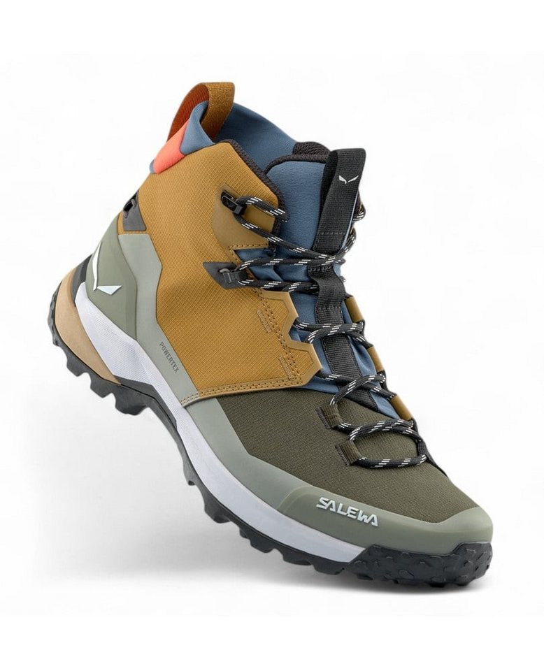 Salewa Puez 2 Mid PTX (Trekking, wasserdicht) gold/grün Herren Wanderschuh Bild 3