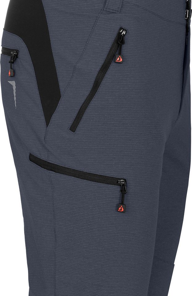 Bergson Fahrradhose PATTI Herren Radhose, robust, elastisch, Kurzgrößen, grau/blau