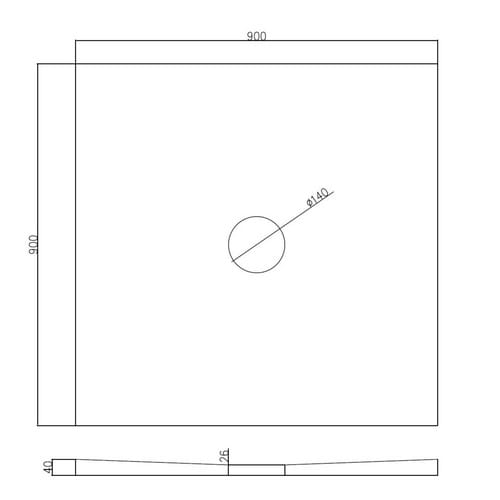 Marwell Duschelement, BxT: 90 x 90 cm
