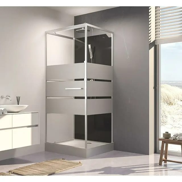 Marwell Komplettdusche, BxHxT: 90 x 220 x 90 cm - silberfarben