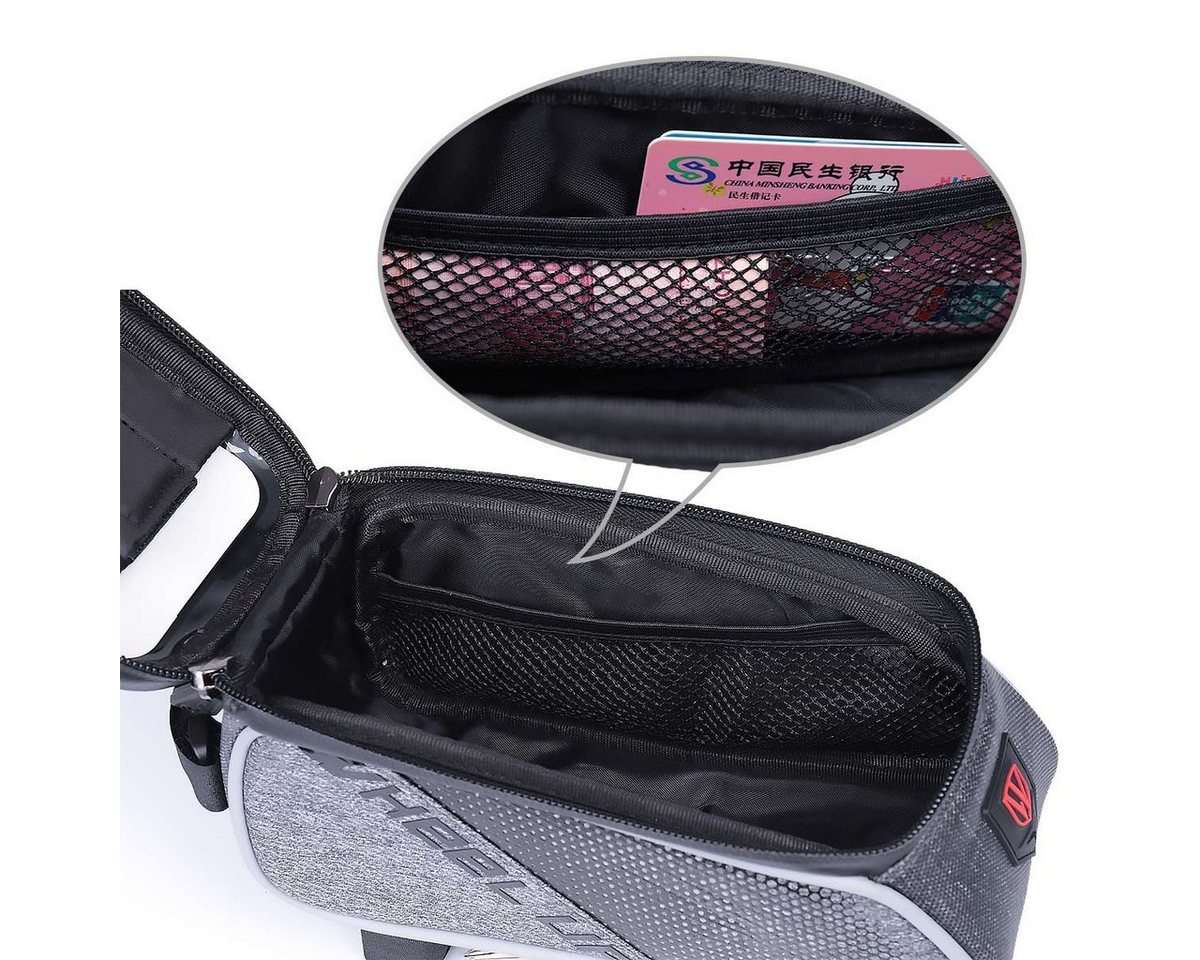 MidGard Fahrradtasche Fahrrad-Rahmentasche wasserabweisend e-Bike Smartphone-Halterung, Mit geräumigem Hauptfach Bild 3