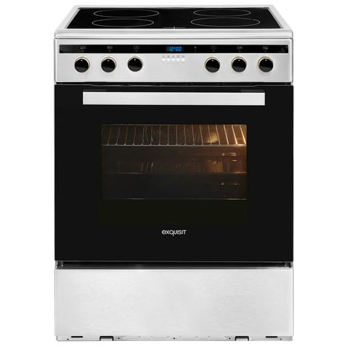 Exquisit Elektro-Standherd »EHI 60-3.1 Inox«, 65 l, 4 Kochfelder - silberfarben