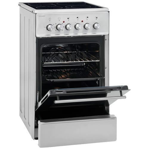 Exquisit Elektro-Standherd »ECM 8-4.1 BZ Inox«, 47 l, 4 Kochfelder - silberfarben