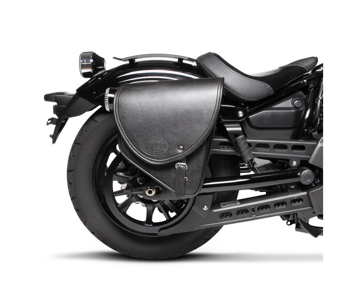 Craftride Satteltasche Satteltasche Indiana 10L für Kawasaki Vulcan S/ Café schwarz rechts