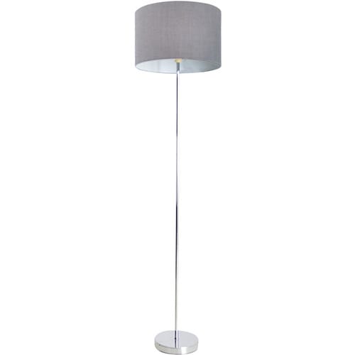 NÄVE Stehleuchte, E27, inkl. Leuchtmittel, Höhe: 160 cm - silberfarben