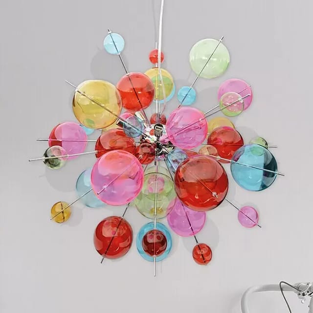 NÄVE Pendelleuchte, stahl/glas, bunt