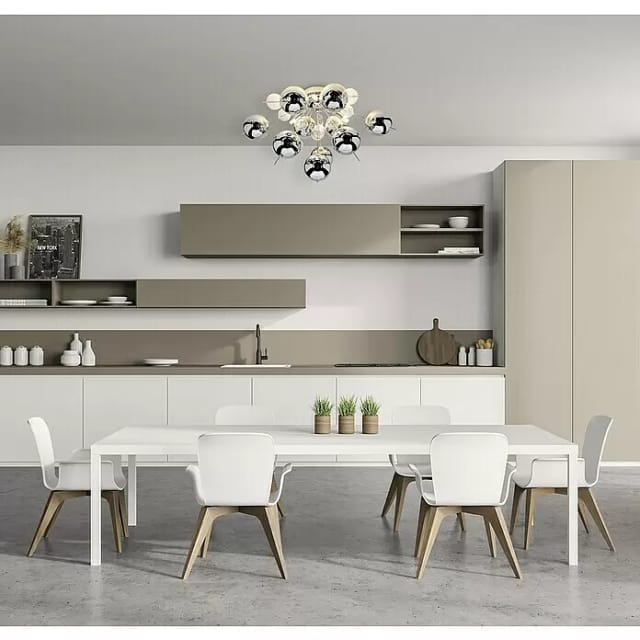 NÄVE Deckenleuchte, stahl/glas, chromfarben/klar - silberfarben