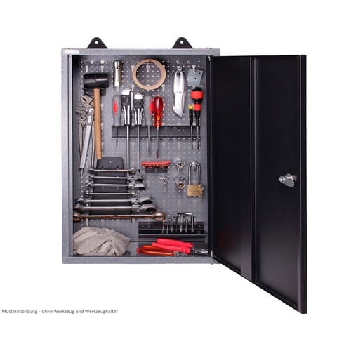 Ondis24 Hängeschrank, BxHxT: 42 x 60 x 20 cm, Metall, schwarz/grau