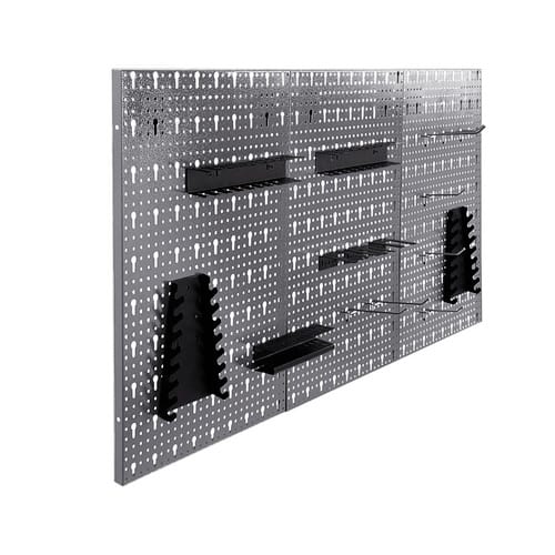 Ondis24 Lochwand, BxHxL: 2,5 x 59,5 x 119,5 cm, Metall, rot/grau