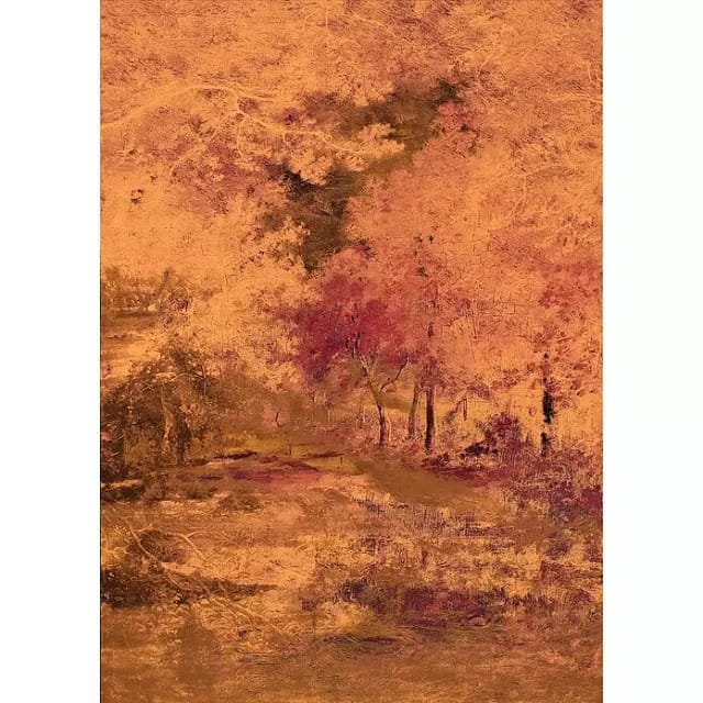 KOMAR Vliestapete, Herbst, Wald, bunt - rot