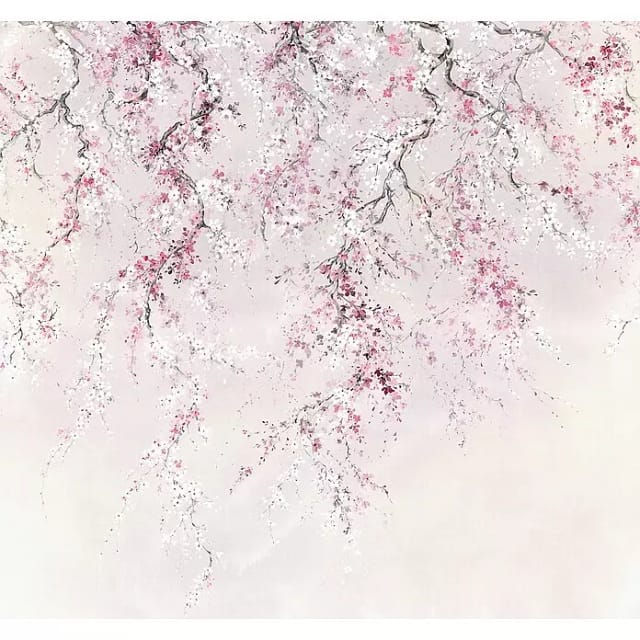 KOMAR Vliestapete, Kirschblüten, bunt - rosa