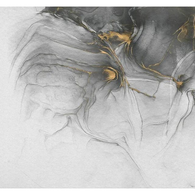 KOMAR Vliestapete, Abstrakt, bunt - goldfarben