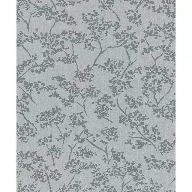 SCHÖNER WOHNEN KOLLEKTION Vliestapete, Blätter, Blumen, grau/silberfarben