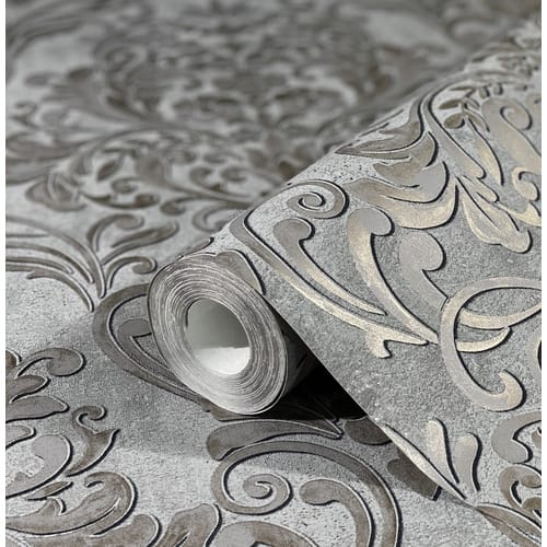 marburg Vliestapete »City Glam«, Ornament, grau