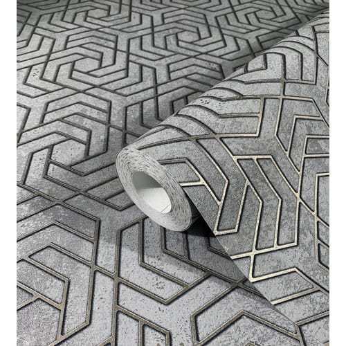 marburg Vliestapete »City Glam«, 3D, Grafisch, grau