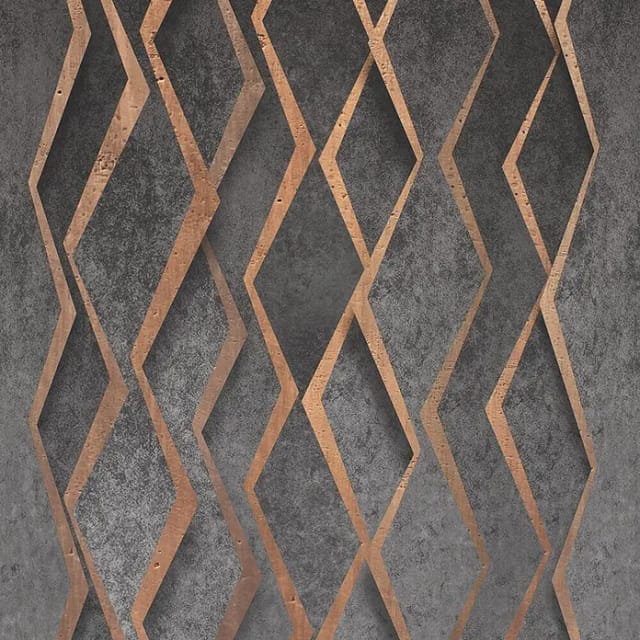 marburg Vliestapete »Smart Art Easy«, 3D, Grafisch, anthrazit/bronzefarben - grau