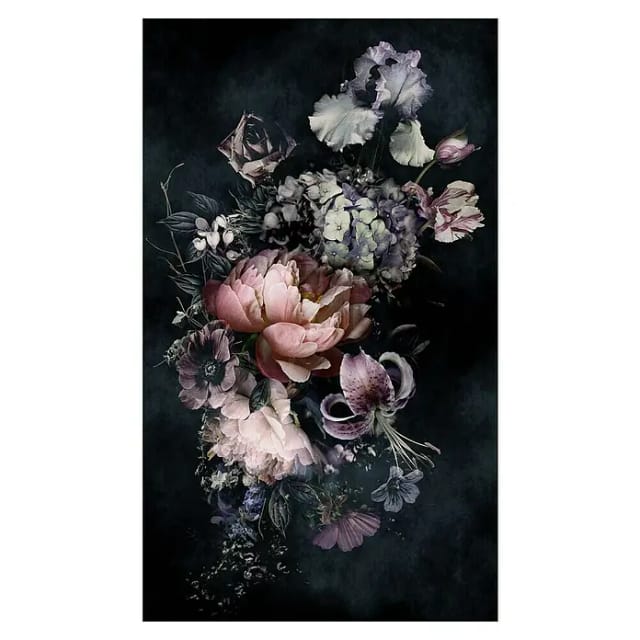 SCHÖNER WOHNEN KOLLEKTION Vliestapete, Rosen, Blumen, Blätter, schwarz/rosa