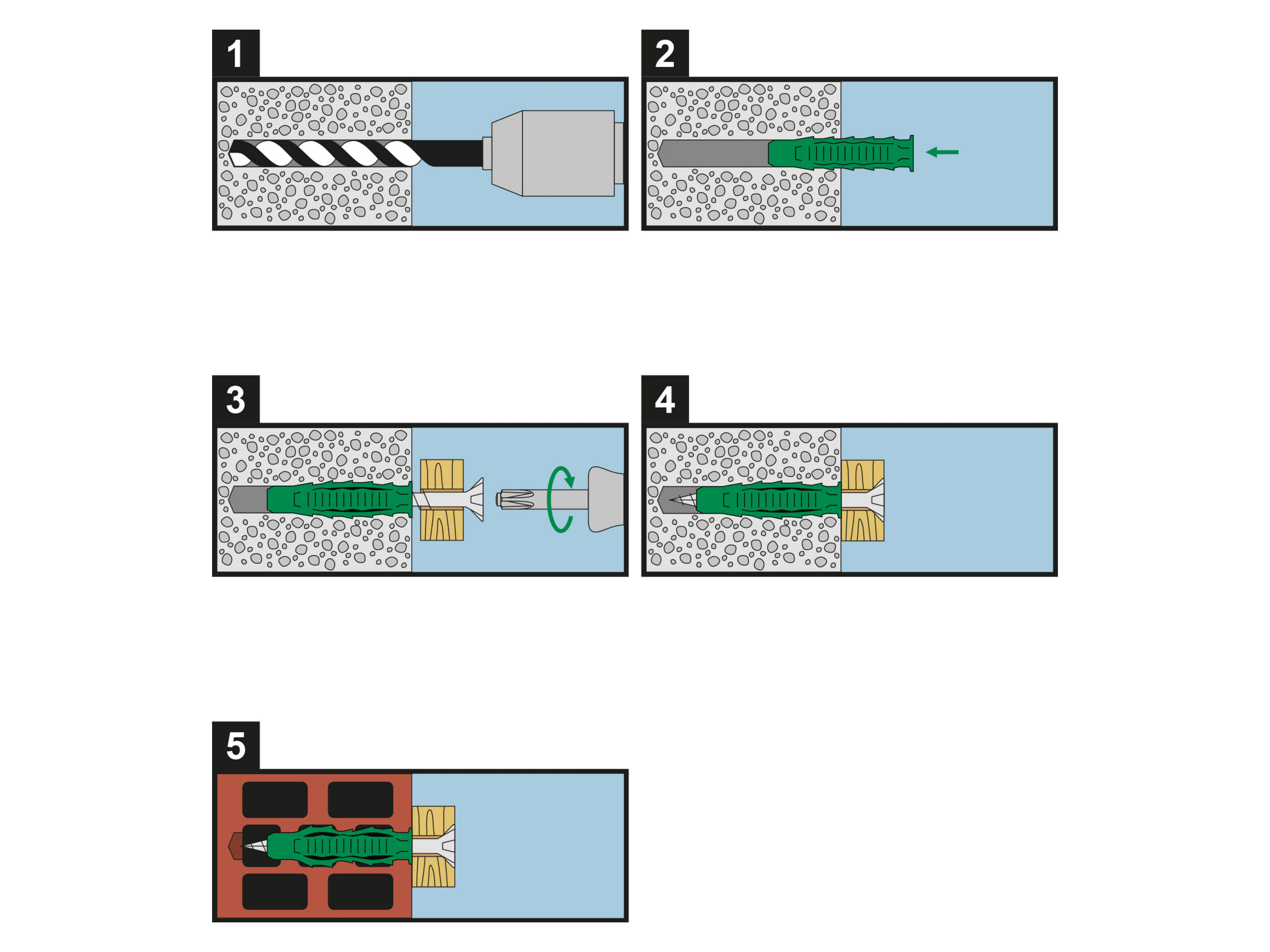 SPAX Dübel-Schrauben-Set »WIROX«, 200 Teile, Spreiz-Dübel Typ SD 6x30, Universalschrauben 4,5x45 Bild 4