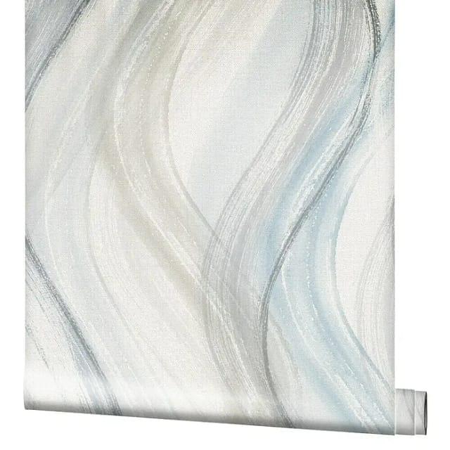 marburg Vliestapete »Shades«, Wellen, Grafisch, greige/blau - beige