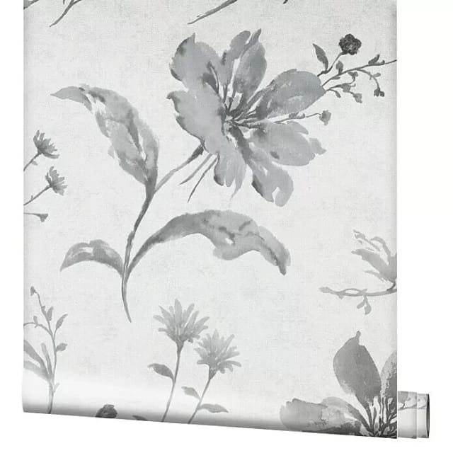 marburg Vliestapete »Shades«, Blumen, grau