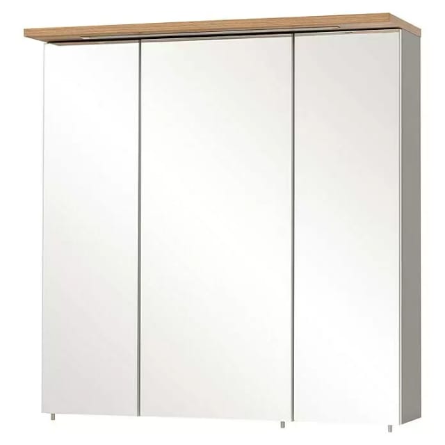 SCHILDMEYER Spiegelschrank »Padua«, BxHxT: 70,5 x 72,3 x 16 cm - grau