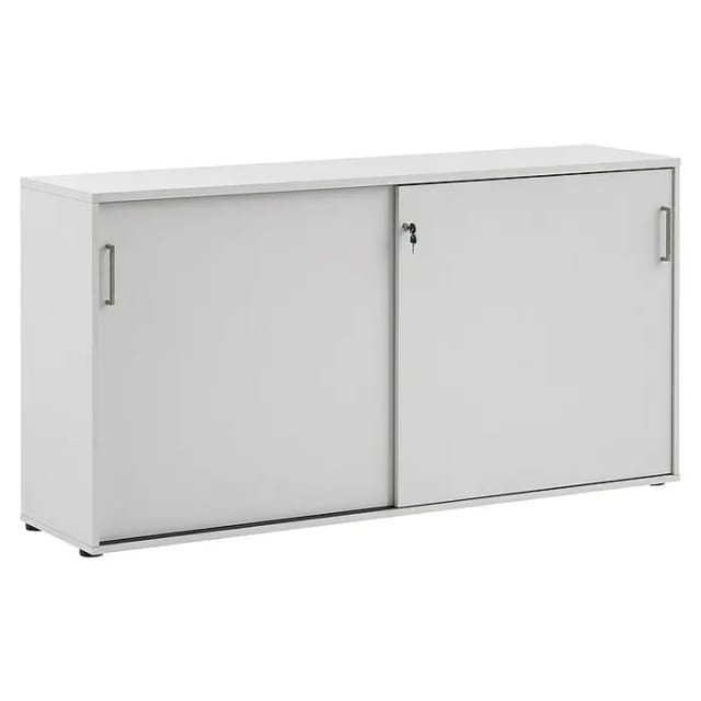 SCHILDMEYER Schiebetürenschrank »Serie 1500«, BxH: 160,2 x 84,2 cm, Holzwerkstoff - grau