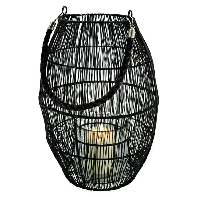 NOOR living Windlicht, Metall/Glas