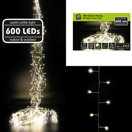 NOOR living Lichterkette, 600 Lichter, warmweiß - weiss
