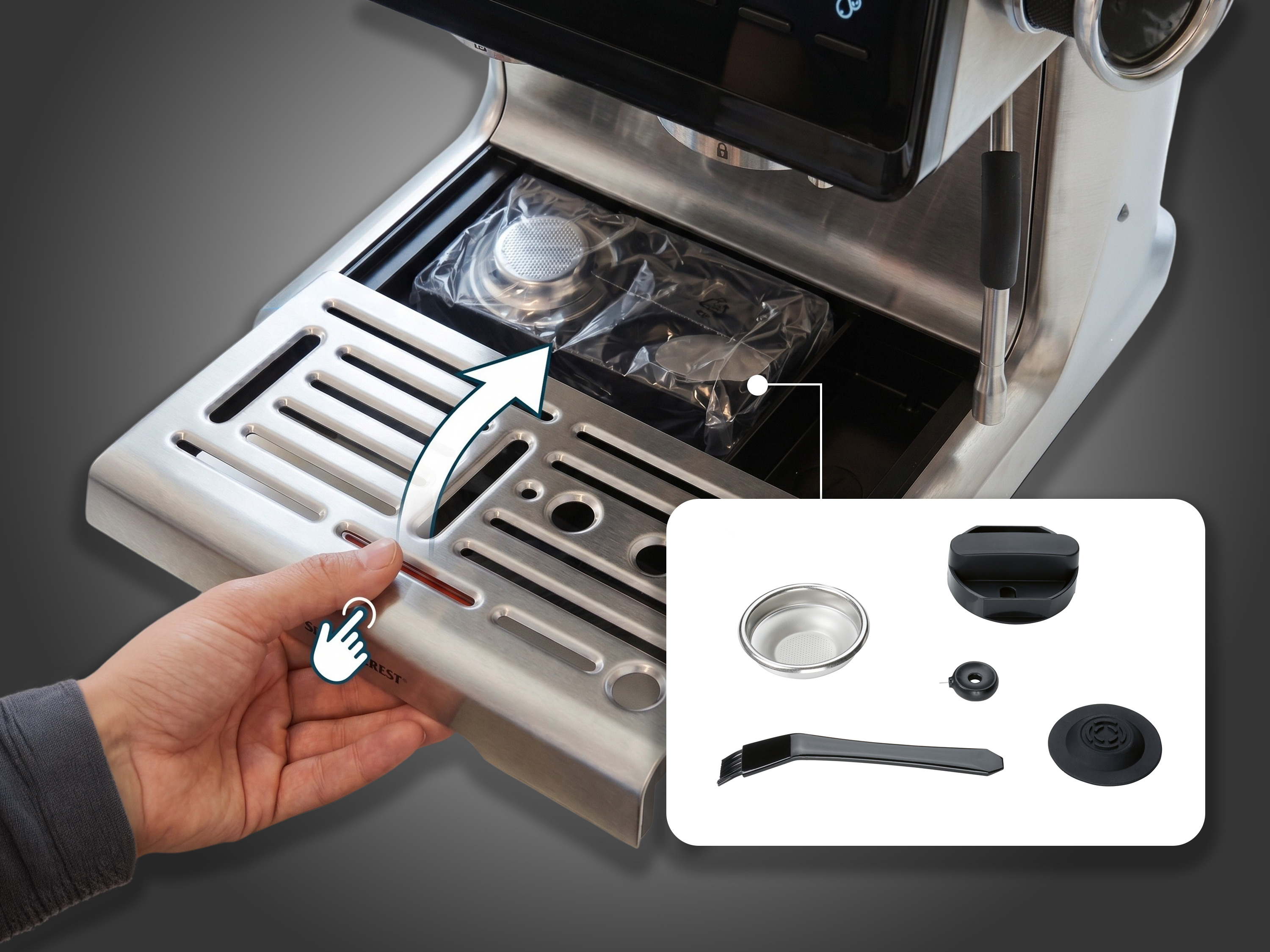 SILVERCREST® Premium-Espressomaschine »SEMST 1500 A1« Bild 3