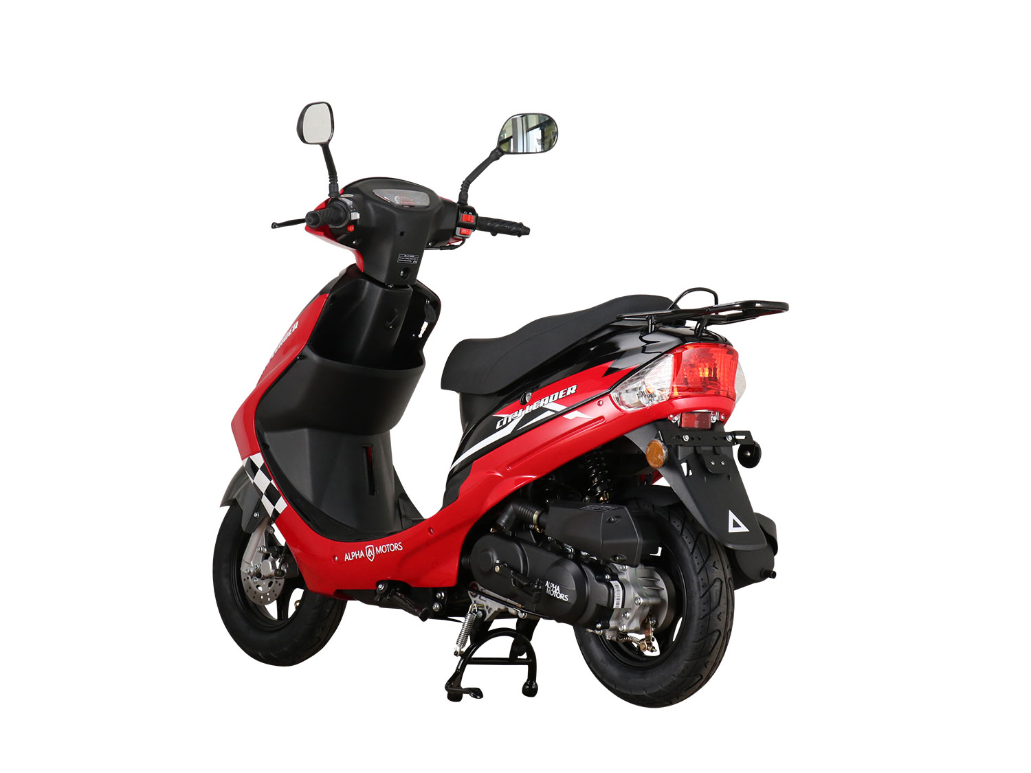 ALPHA MOTORS Mofaroller CityLeader 50 ccm (25 km/h EURO 5, Rot) Bild 3