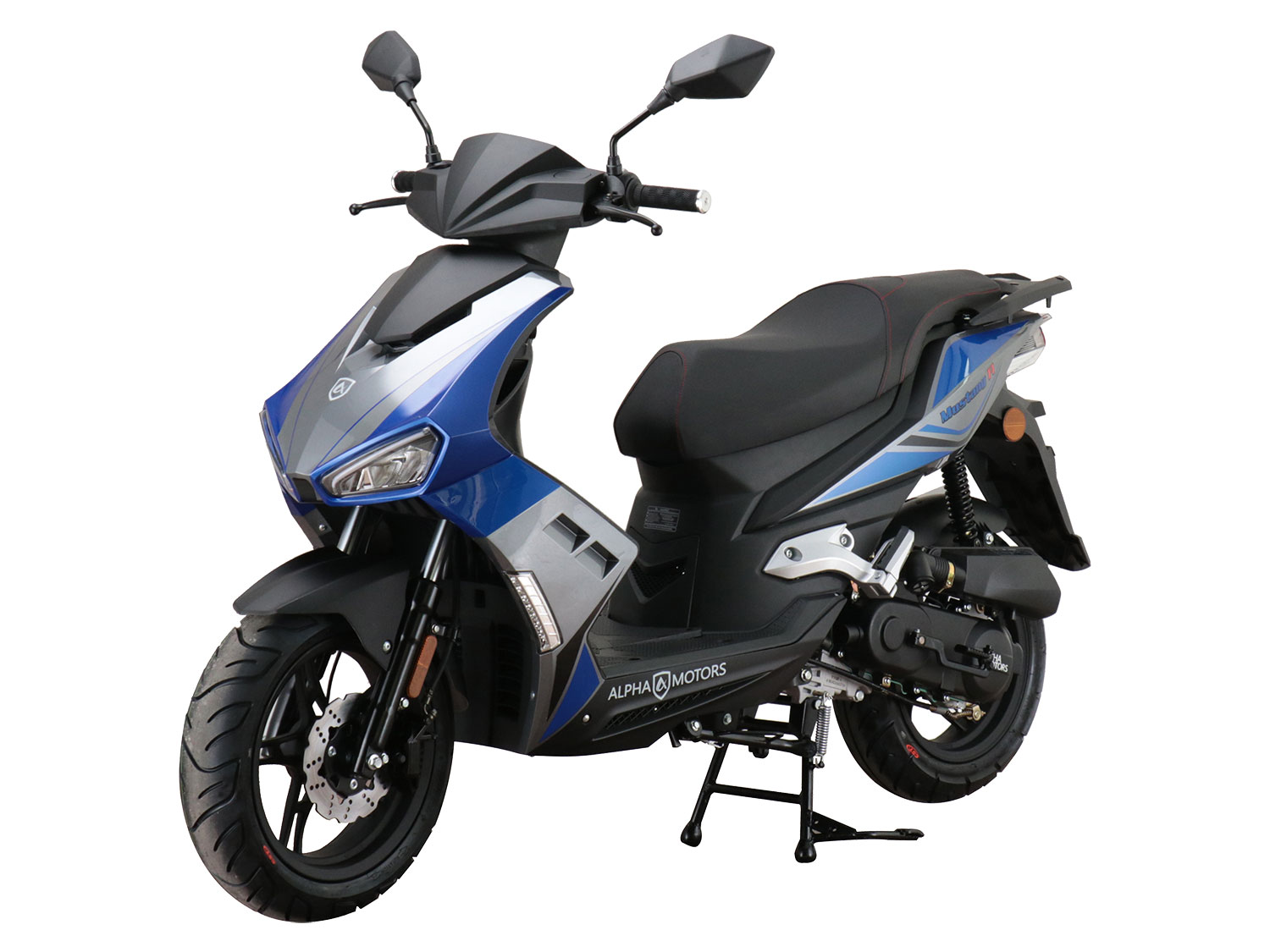 ALPHA MOTORS Mofaroller Mustang FI 50 ccm EURO 5 (25 km/h, blau-grau)