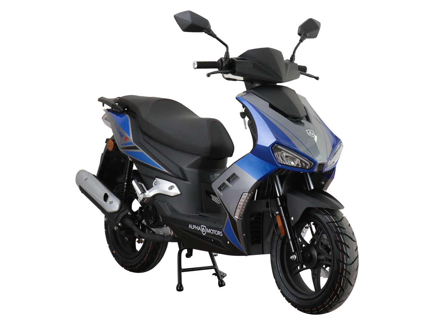 ALPHA MOTORS Mofaroller Mustang FI 50 ccm EURO 5 (25 km/h, blau-grau) Bild 2
