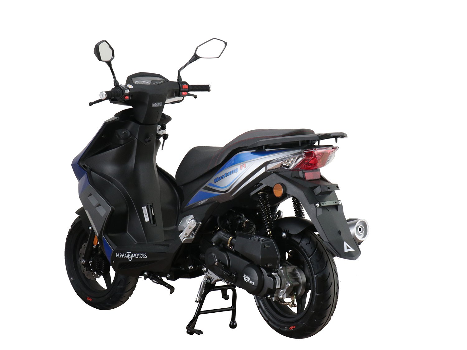 ALPHA MOTORS Mofaroller Mustang FI 50 ccm EURO 5 (25 km/h, blau-grau) Bild 3