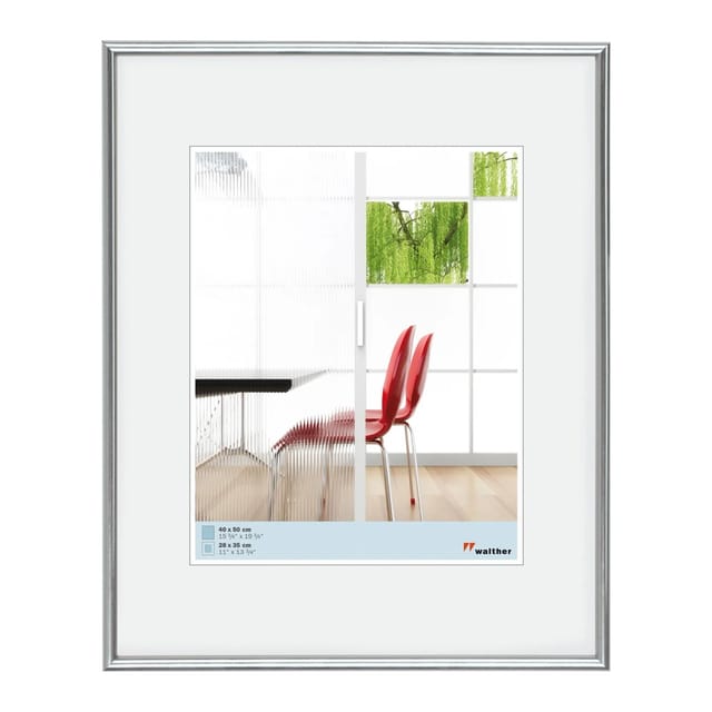 Walther Design Bilderrahmen »GALERIA«, BxL: 51,3 x 71,2 cm, silberfarben, Kunststoff